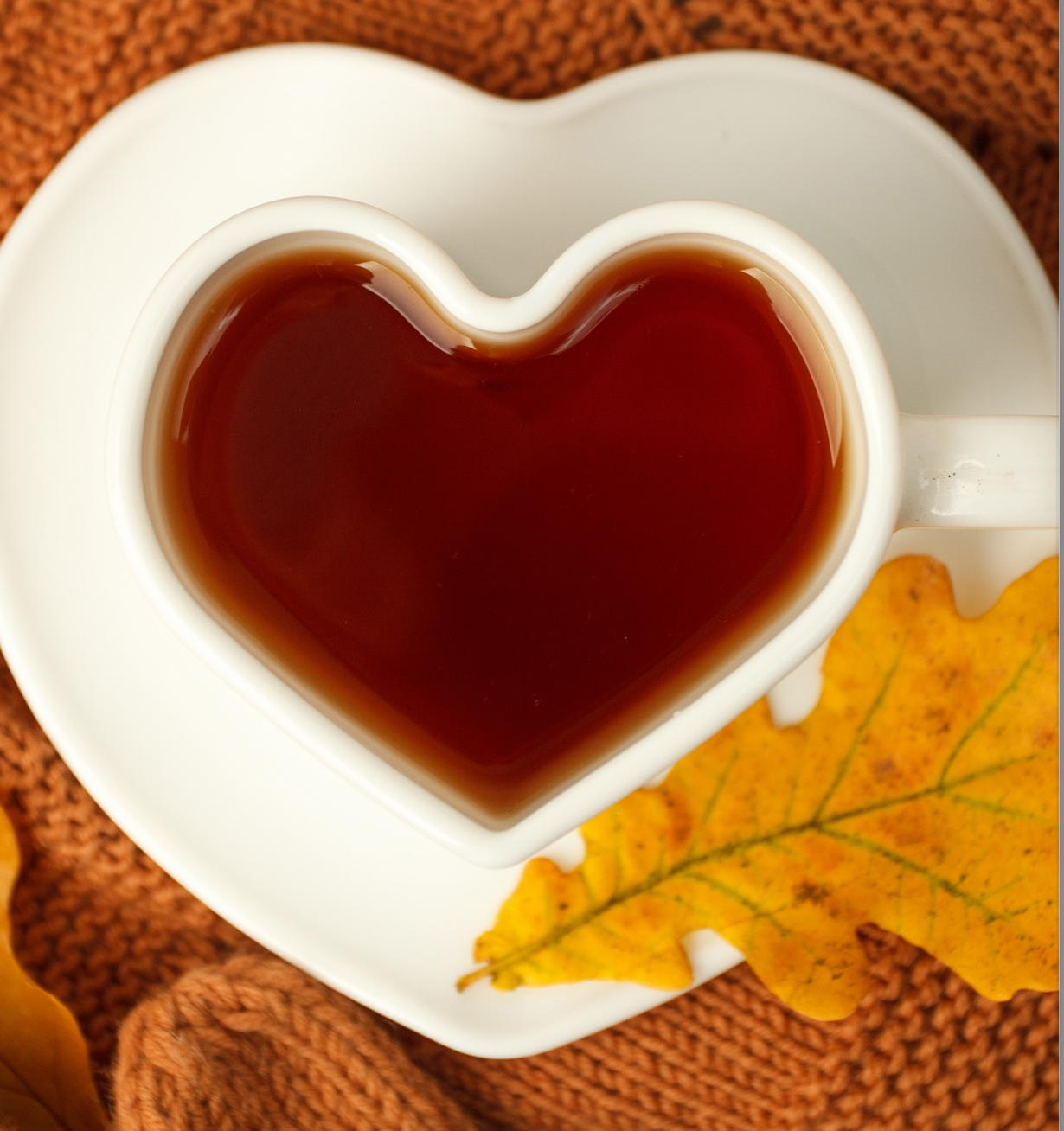 Heart-shaped coffee mug